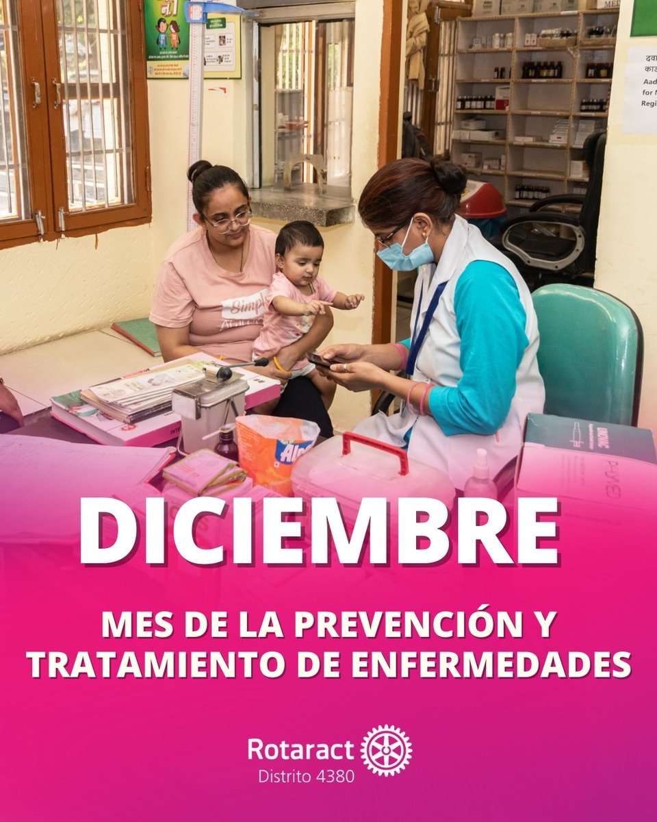 Mes de la #Prevención y #Tratamiento de #Enfermedades en Rotary. 🩺⚙️

 Nos enfocamos en mejorar el acceso a la salud, combatir epidemias y salvar vidas a través de la prevención. 

¡Cuidar de otros es nuestra misión!