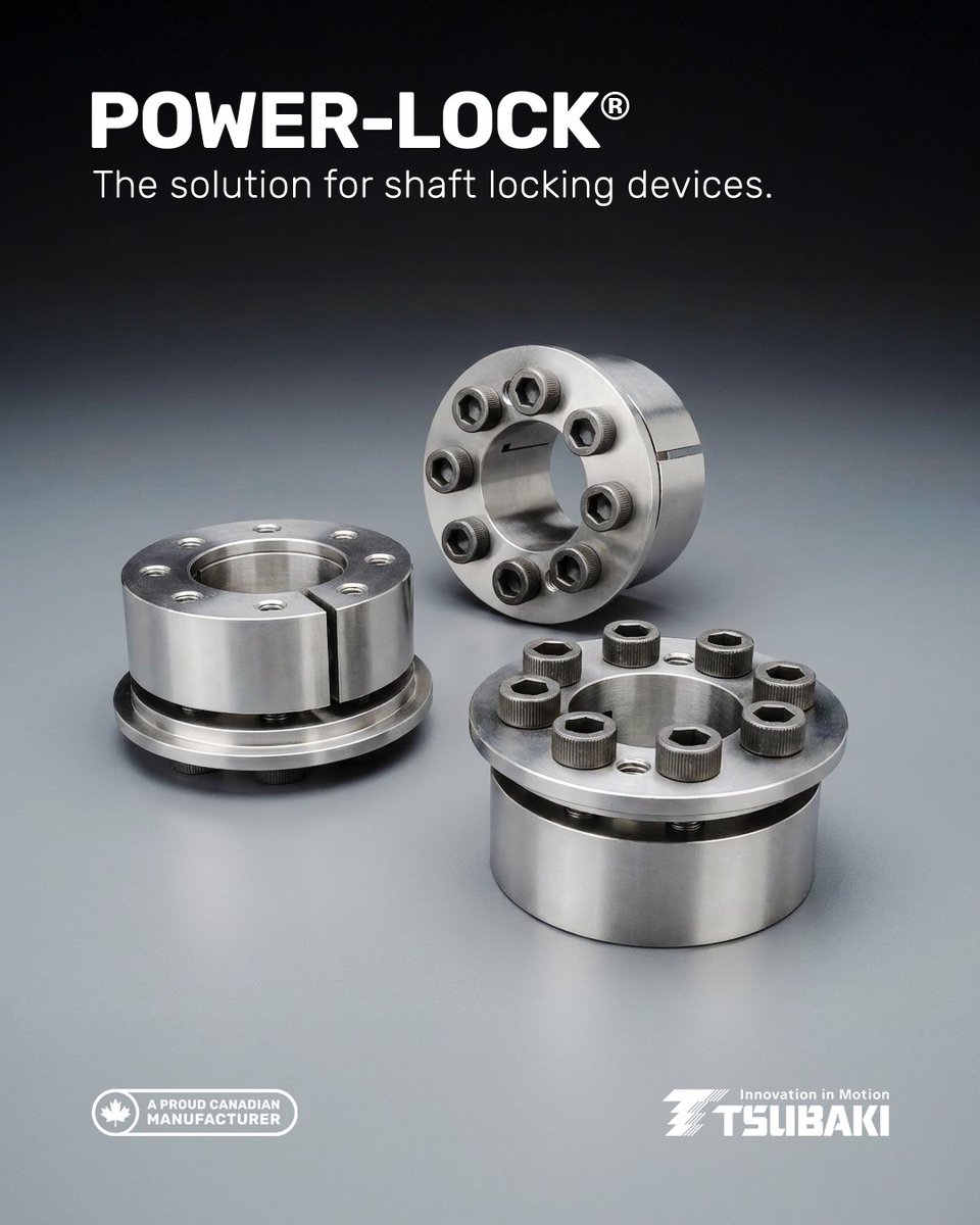 Eliminate backlash damage to keyways from heavy loads. Tsubaki’s POWER-LOCK® keyless locking device fits tightly around the shaft/hub and is not affected by load reversals.

Key advantages:
• No keyway machining
• Quick install and removal
• Strong, slip-free connection
•