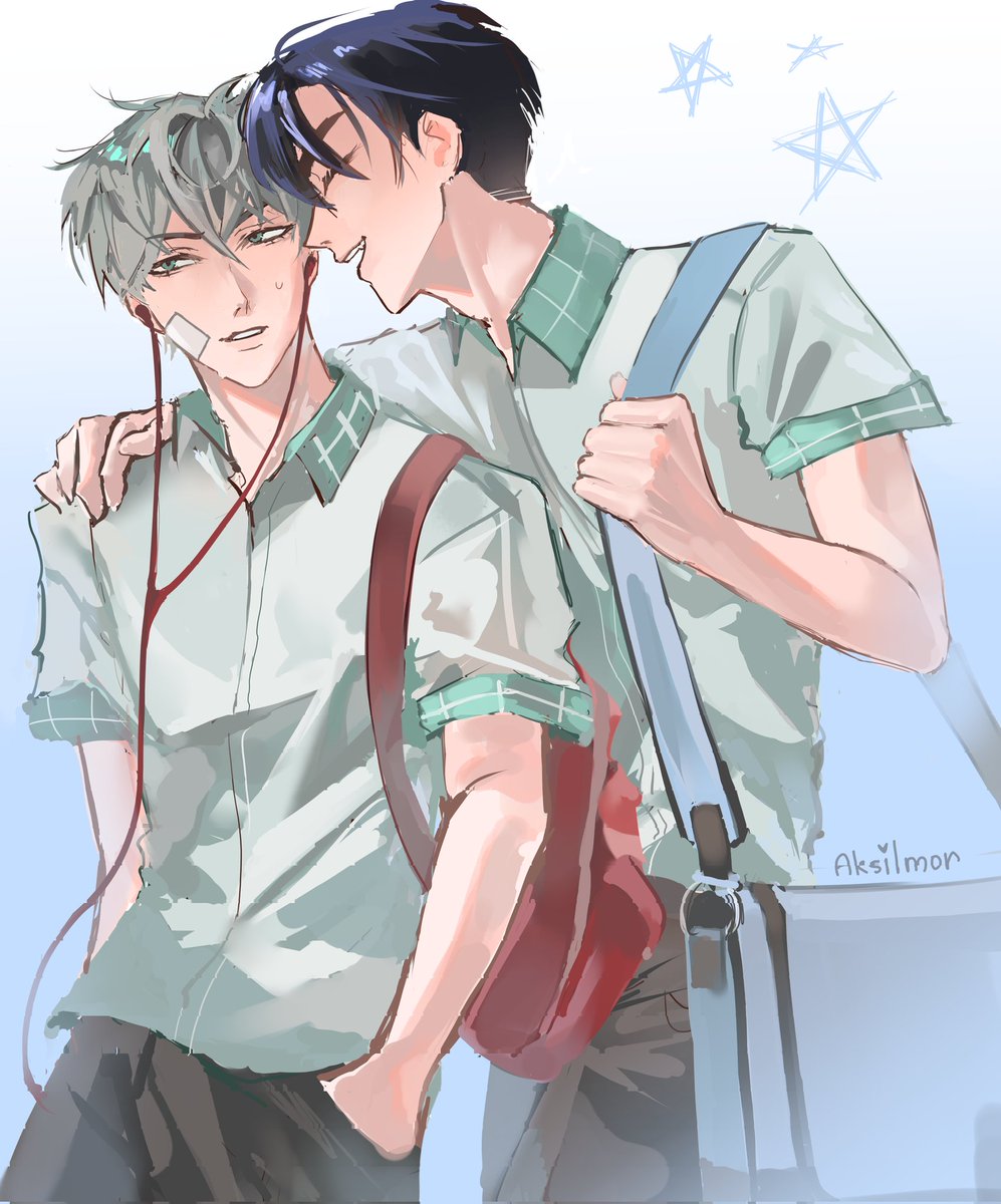 aksilmor's tweet photo. school days ✨

#ivantill #mizisua #lukahyuna #ALNST https://t.co/pw48hX2xiW