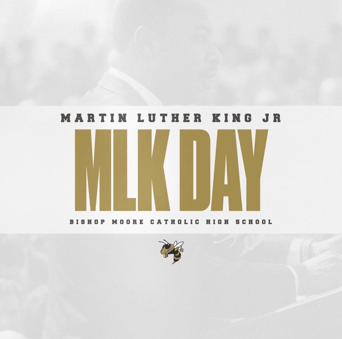Today, we honor the life and legacy of Dr. Martin Luther King Jr. 

His message of courage, justice, and unity continues to inspire us on and off the field. Let’s lead with compassion and serve our community today and every day!

#GoHornets
#BMoore
#1Moore