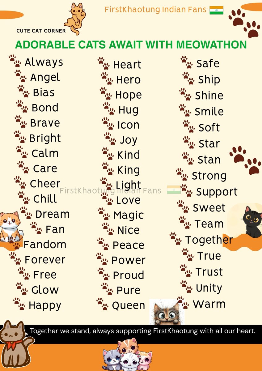 FirstKhaoIndia's tweet image. 🎯 WORDS MARATHON 🎯

Can we list ALL Words? 👀✨
Here’s the rule:
🔁 Comment ONE word per reply
🚫 NO REPEATS, add number 
🌀 reply as many times as you want! 

#CatForCashEP1
