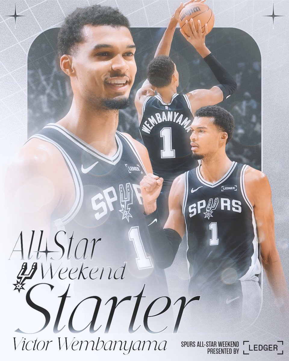 spurs's tweet image. 𝟮𝟬𝟮𝟲 𝗡𝗕𝗔 𝗔𝗟𝗟-𝗦𝗧𝗔𝗥 𝗦𝗧𝗔𝗥𝗧𝗘𝗥 🤩

@Ledger