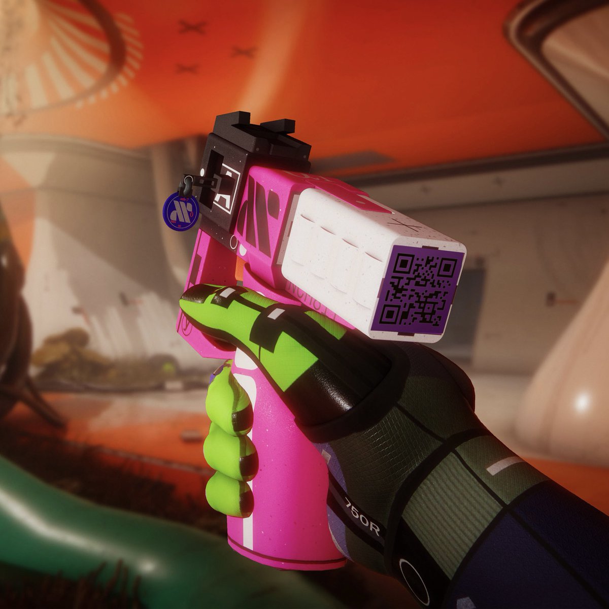 StadiaTime's tweet image. GUYS. SCAN THE QR CODE ON THE BINGUS GUN RN