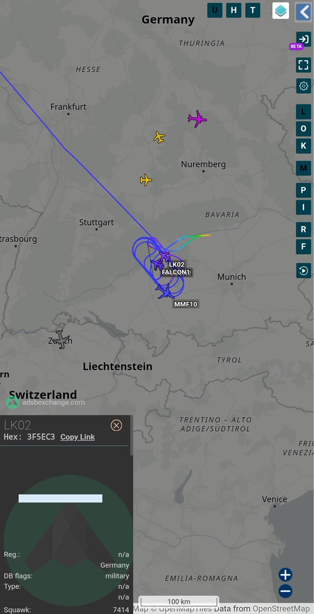 blackswanadria's tweet image. #FALCON1 &amp;amp; #FALCON2 German fighters rendezvous with NATO MRTT tanker #MMF10