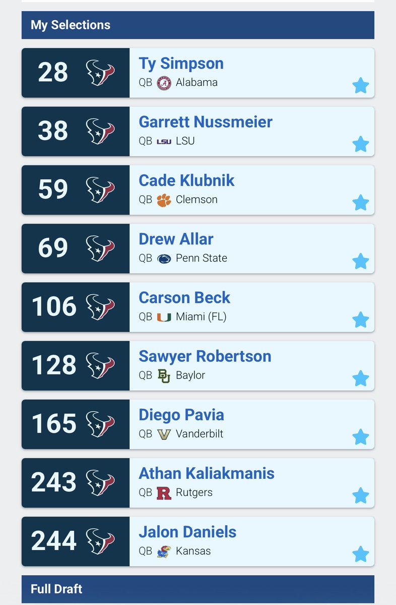 Thoughts on this mock draft for the Texans?
