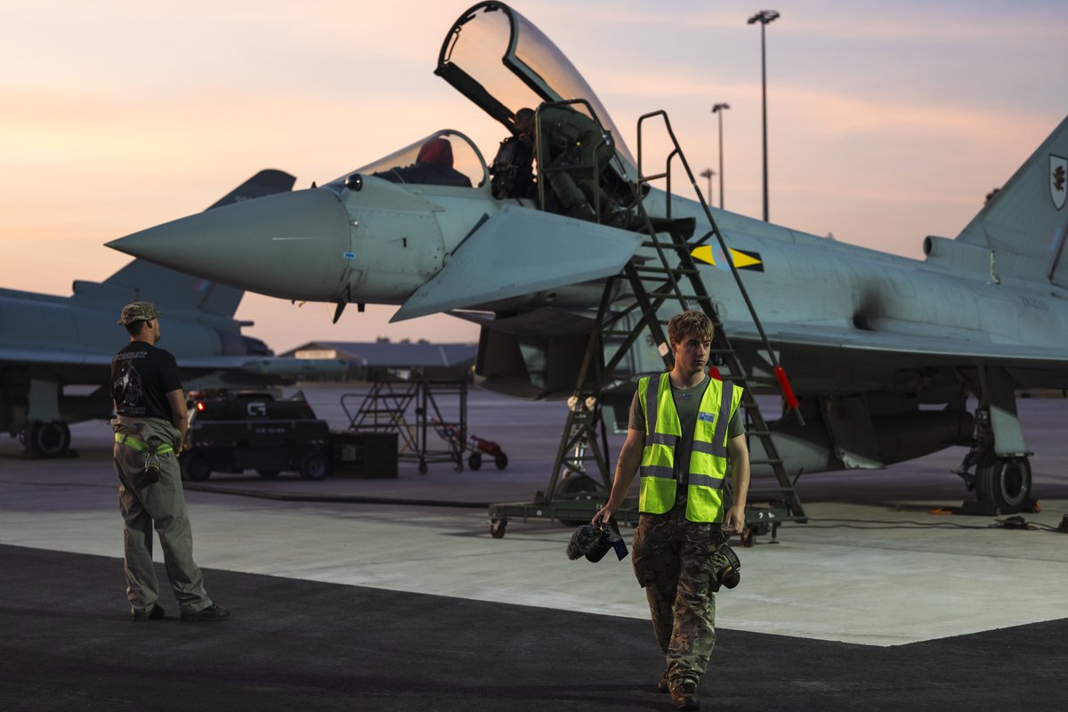 RAF Typhoons will continue to receive vital technical support thanks to a £205 million contract extension with <a href="/QinetiQ/">QinetiQ Group</a>. ✅

This agreement will help keep Typhoon ready to defend UK skies and support <a href="/NATO/">NATO</a> missions, and sustain skilled jobs across the country.

#RAF #Typhoon