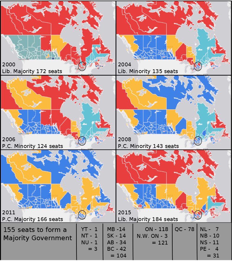 spiderfrost's tweet photo. @unacceptfringe The first one: 39% = 54% of the seats = All the power. I made the last two in 2017. The Grey in the West is the Reform Party. https://t.co/RErzykFsCW