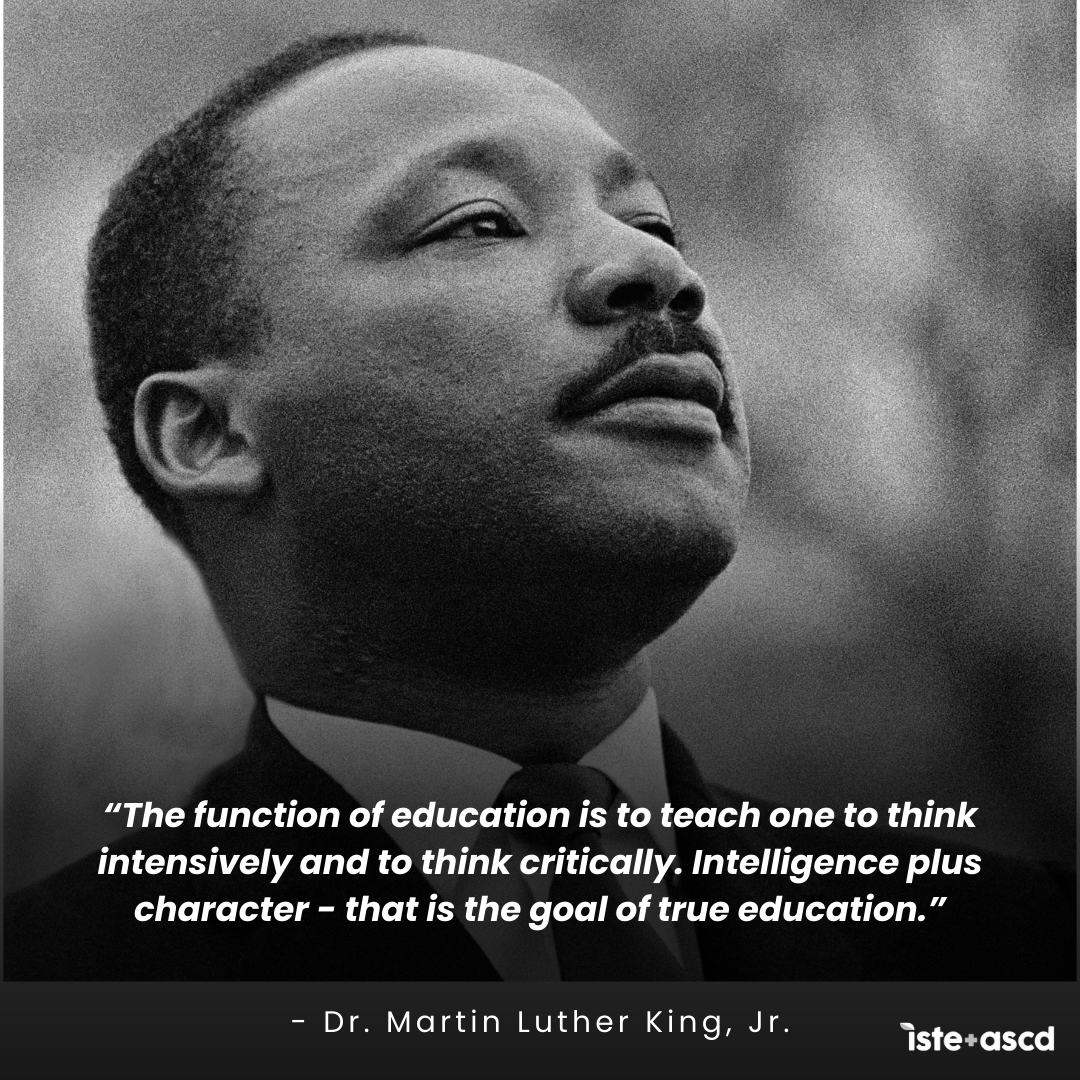 Today, we honor Dr. Martin Luther King Jr.'s vision by recognizing what he knew deeply: education is the most powerful tool we have to create lasting change. We stand alongside educators who empower every learner to find their voice, question what is, and build what should be.