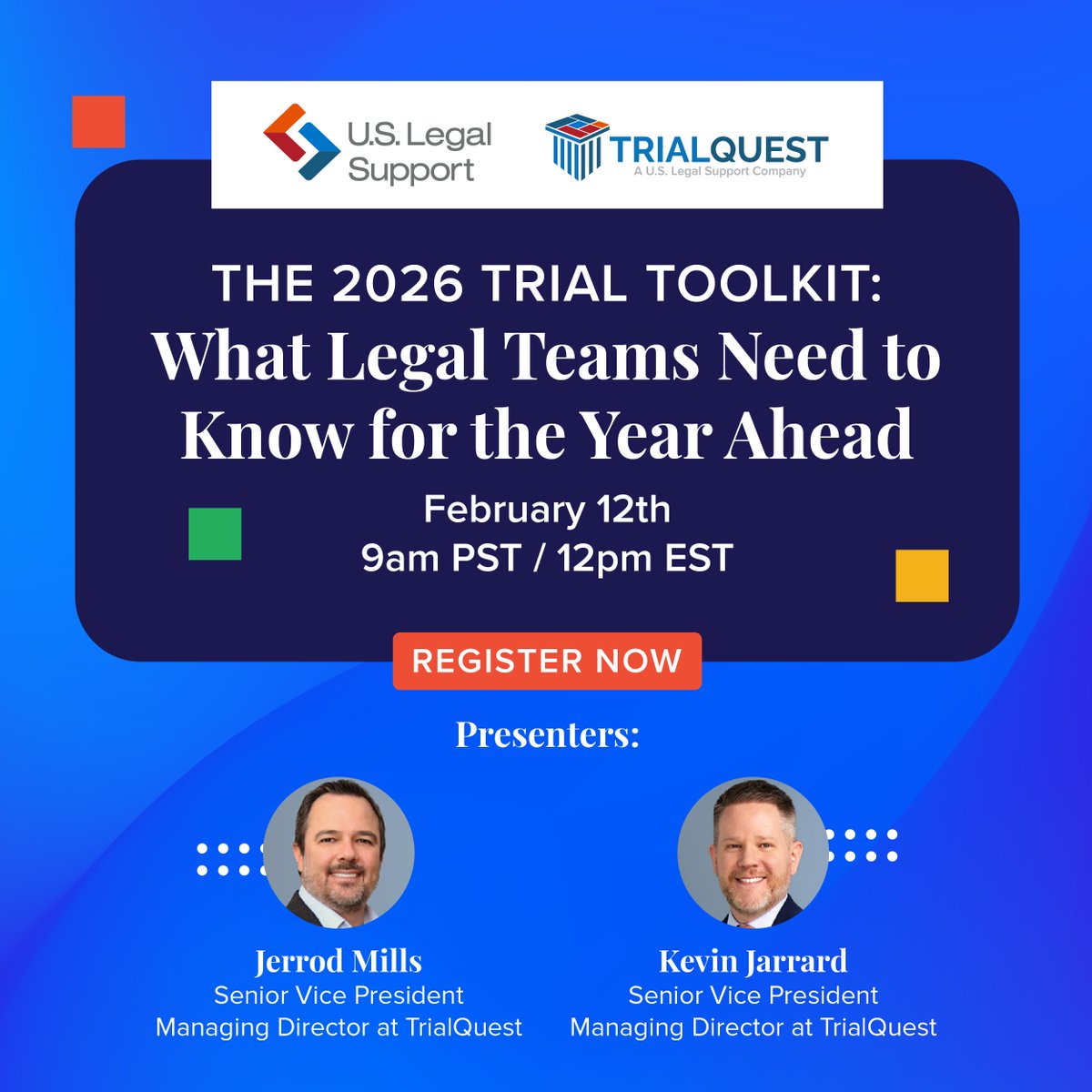 Join our upcoming webinar to explore how today’s top trial teams use demonstratives, technology, and professional trial support to simplify complex evidence, protect credibility, and maintain control in high-stakes courtrooms.

➡️ Save your spot: hubs.ly/Q03_l9MT0