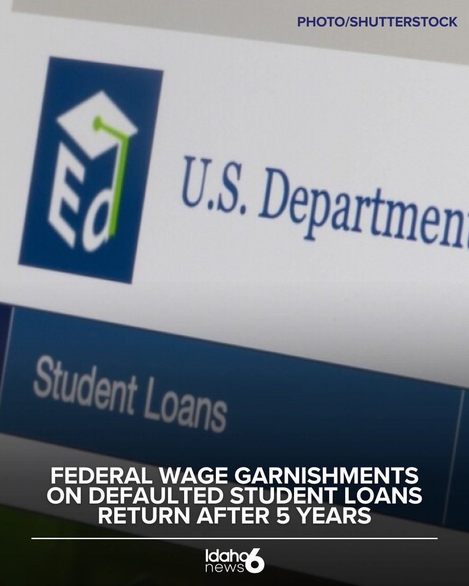 IdahoNews6's tweet image. The timing of the garnishments coincides with a quicker-than-expected end to the Saving on a Valuable Education, or SAVE, repayment plan.

Full story link in bio 🔗

#IdahoNews6 #NationalNews #StudentLoans