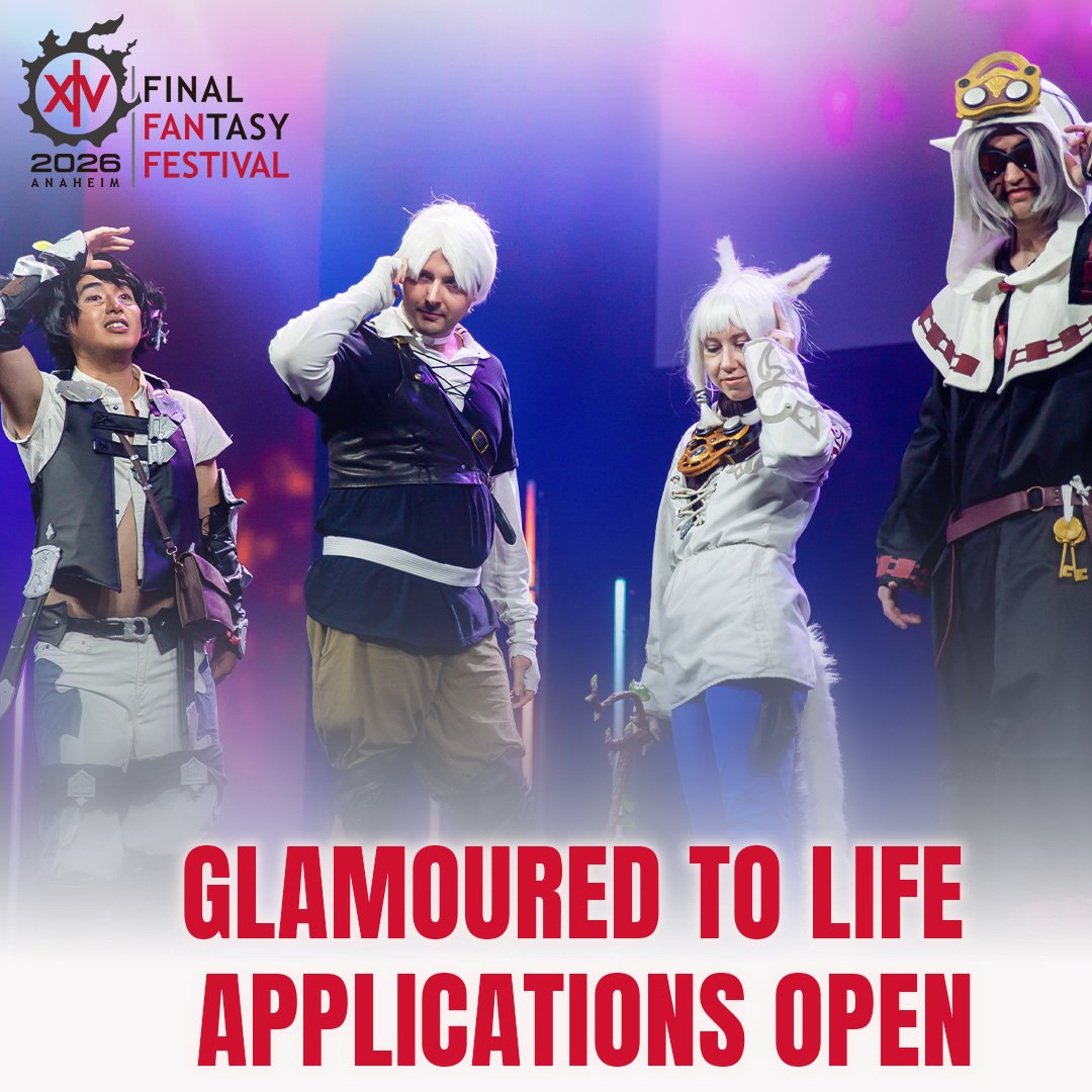 FF_XIV_EN's tweet image. We're excited to announce the Glamoured to Life stage show is making a return to Fan Festival 2026 in Anaheim later this April! 

Learn about the live stage show event, how to apply, and what to expect. Applications are open through February 28! ✨ sqex.to/sb71l
