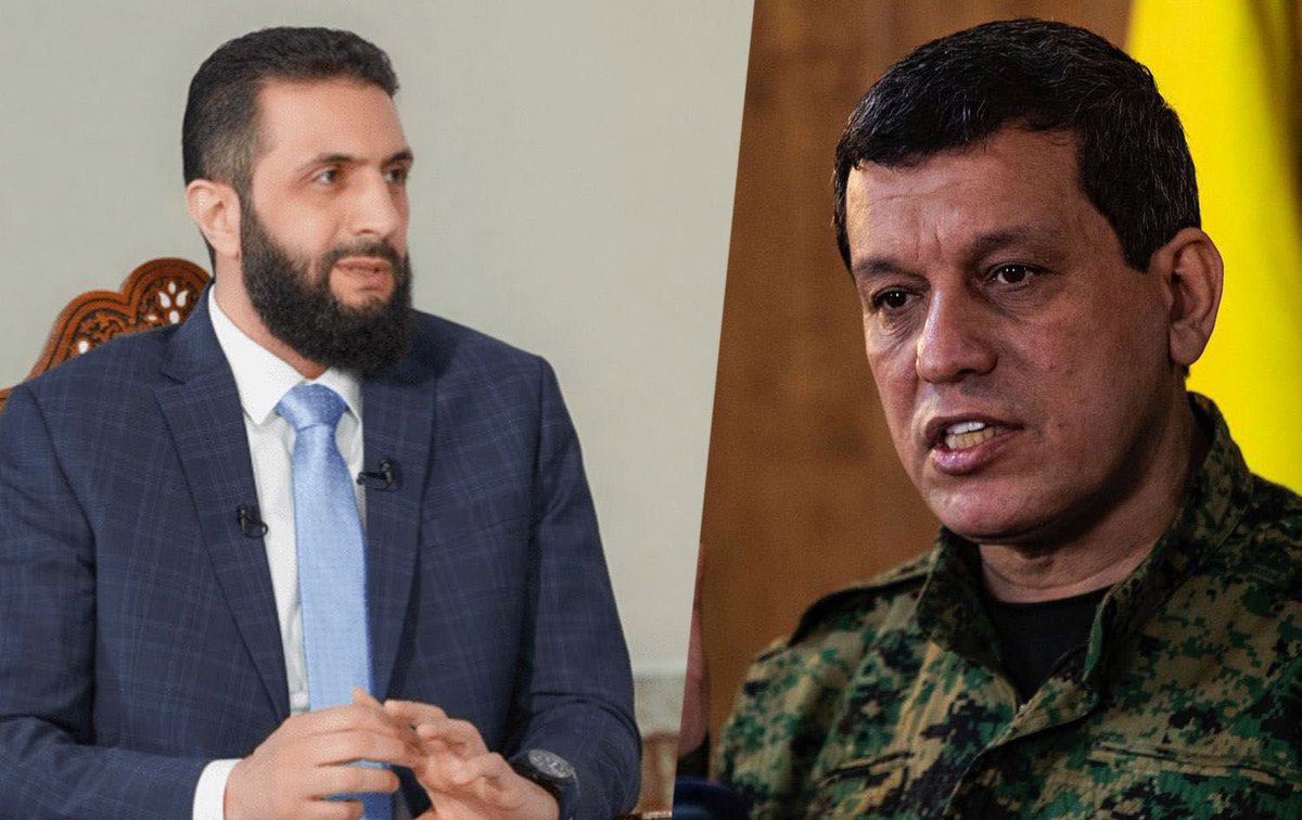 SafaanwarB's tweet image. Foza Yusif: The meeting between Mazloum Abdi and Ahmed al-Sharaa produced no positive outcome.

-Abdi is returning to #Rojava.

-#Damascus demands full control.

-Our choice is resistance—we do not seek #war, but we will #defend #ourselves.

#Syria #SDF #kurd