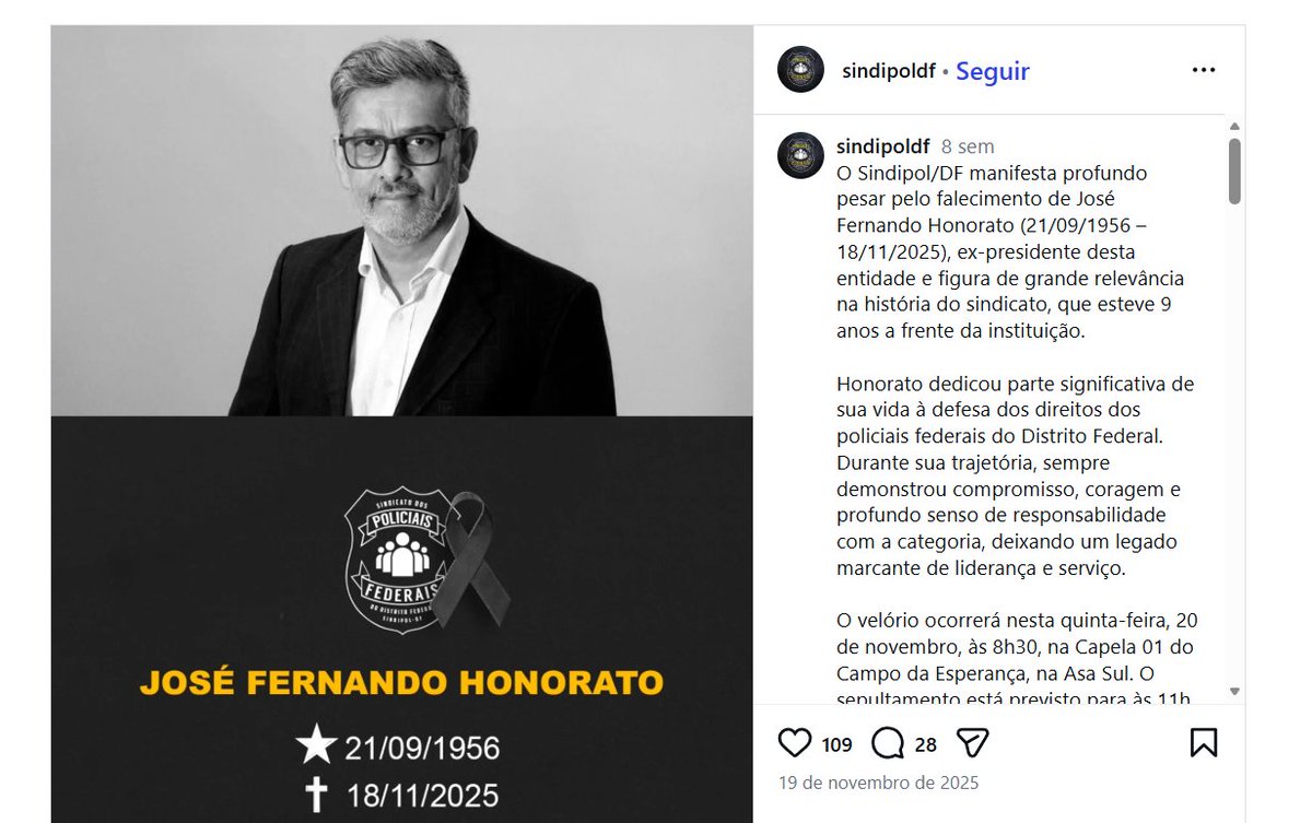 TheIncorrupt_'s tweet image. 🚨8 DE JANEIRO | POLICIAL FEDERAL MORRE SEM TER ACESSO AOS SEUS BENS PARA TRATAMENTO DE CÂNCER. 

- Preso pelos atos de 8/1, o policial teve seus bens desbloqueados 48 horas antes de morrer. Passou meses sob pressão, longe da família, aguardando justiça. Não viu o alívio chegar.…