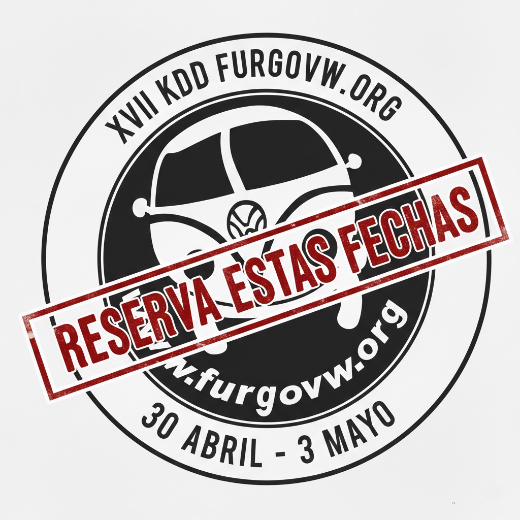 Ya estamos preparando la XVII KDD Furgovw.
En cuanto vayamos atando cosas informaremos y abriremos inscripciones. 
Marcad la fecha en los calendarios del foro. Si aún no tenéis, podéis conseguirlo aquí. Los colaboradores tendrán descuento en la inscripción tienda.furgovw.org/45-calendarios