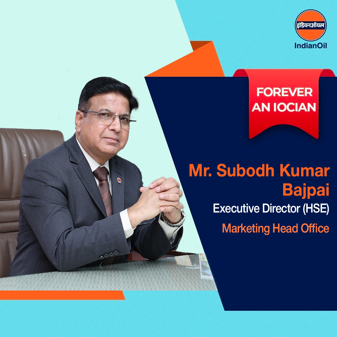 Mr Subodh Kumar Bajpai’s journey at IndianOil spans over three decades across operations, engineering, projects, HR and HSE. He played a key role in commissioning various grassroot POL terminals, creating strategic fuel storage for the defence forces, driving retail engineering