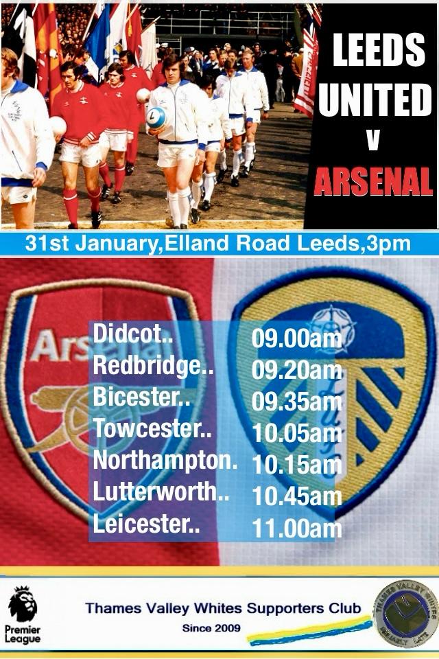 TV_WHITES's tweet image. Thames Valley Whites will be running two coaches to the Leeds v Arsenal fixture and has some spare coach seats available for members and non-members.   Adult Fares £35 with concessions for the u21's

Let the coach take the strain from driving and meet like-minded Leeds Fans.