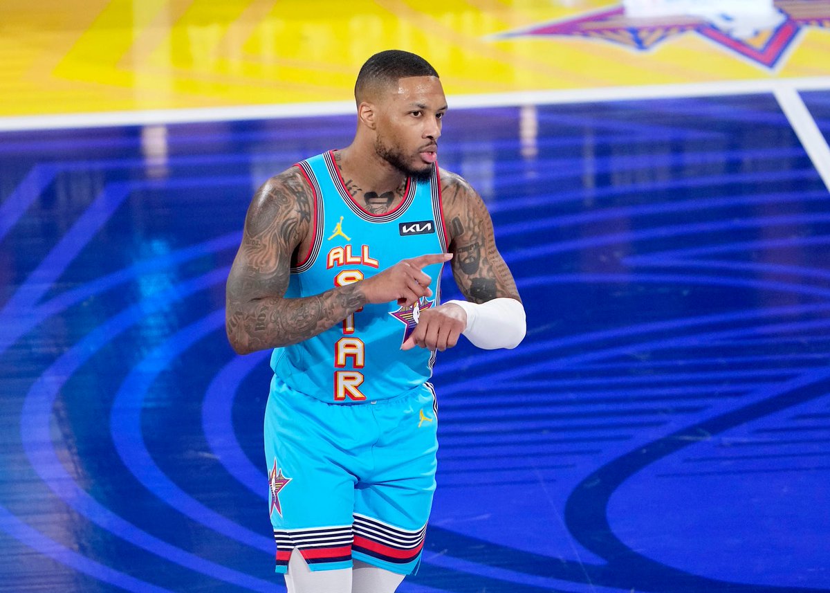 SleeperBlazers's tweet image. All-Star starter snub fact: 🚩

Damian Lillard was voted to the All-Star team 7 times as a Trail Blazer, yet was snubbed &amp;amp; never named a starter...

Even in 2023 when he averaged
32.2 points / 46% FG / 37% 3pt
4.8 rebounds
7.3 assists 

#ripcity #damianlillard #allstar