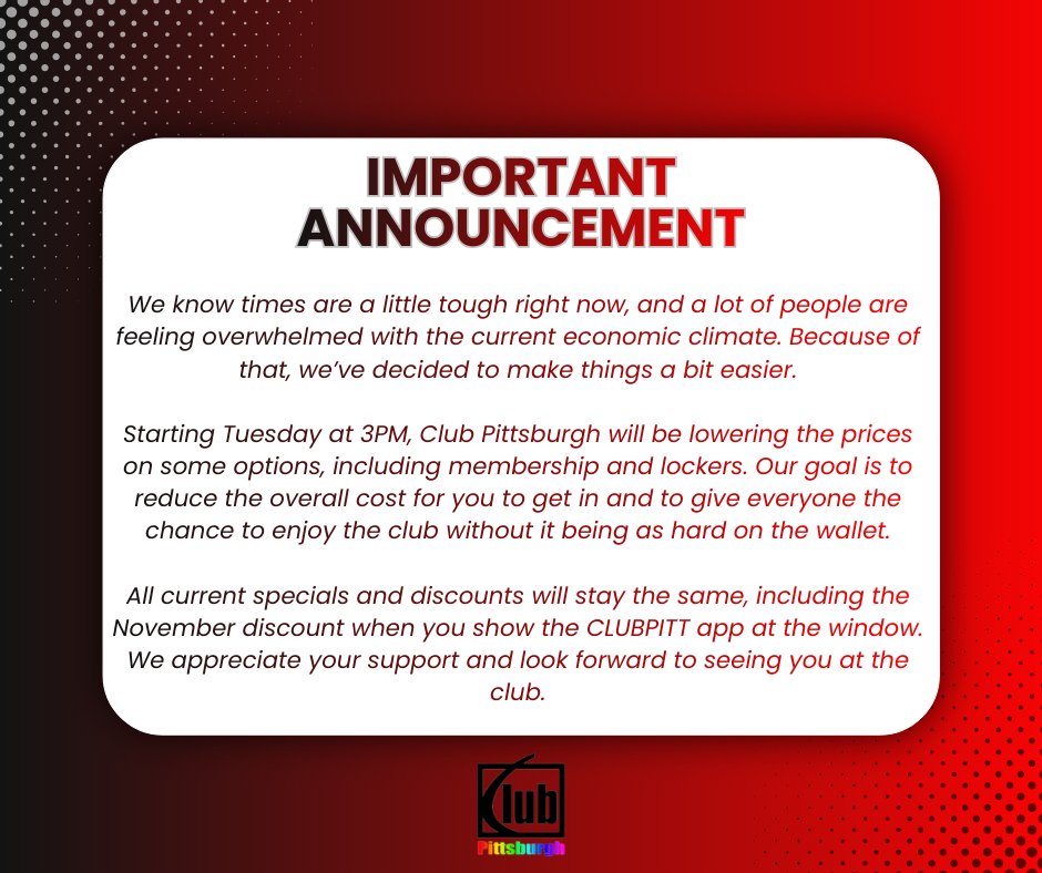 Club Pittsburgh, Inc tweet media