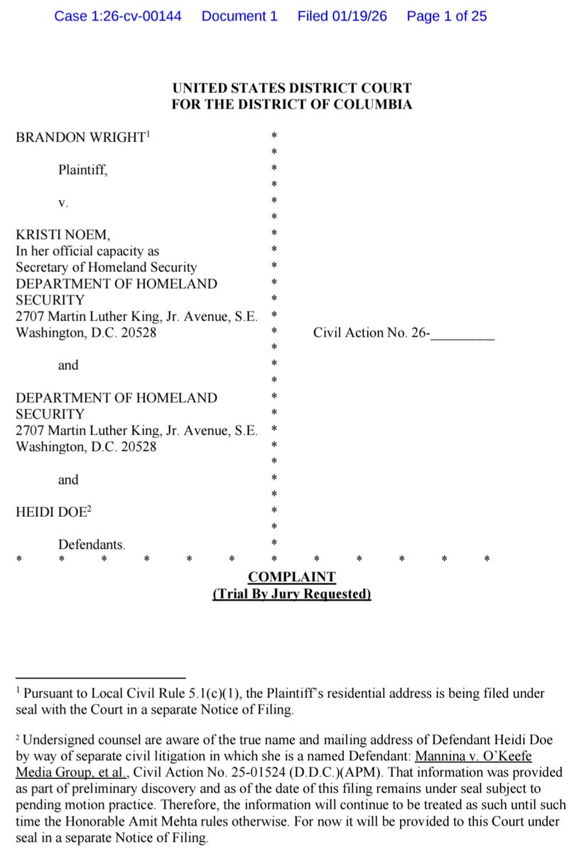 MarkSZaidEsq's tweet image. A second federal lawsuit was filed in DC today against this woman, who was a paid undercover operative for James O'Keefe. We learned her true identity as part of first lawsuit but real name is currently under seal.

Actions have consequences.