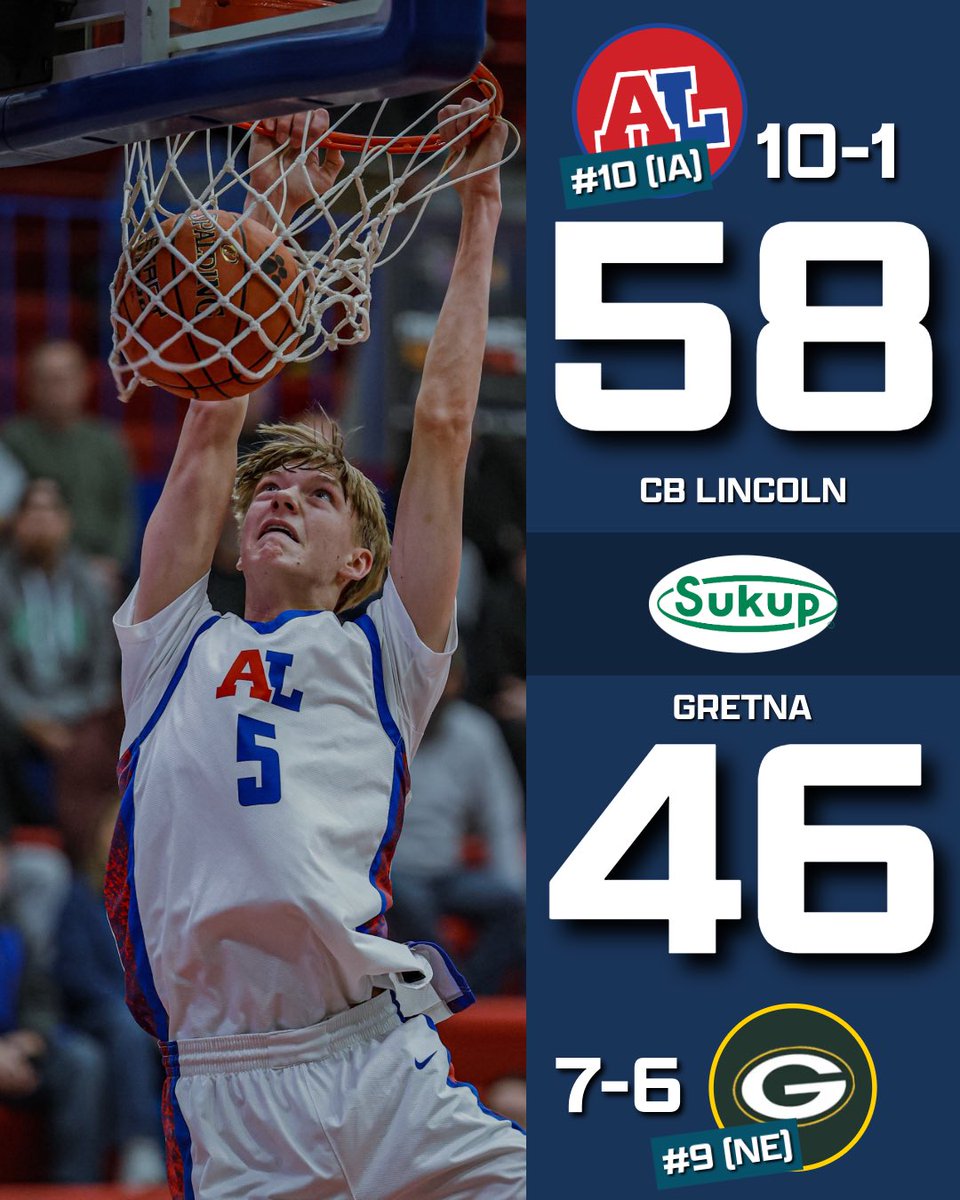 LYNX GET THE DUB OVER GRETNA 🔥

4A #10 COUNCIL BLUFFS LINCOLN GETS HOT FROM THE 3PT LINE TO DEFEAT CLASS B #9 GRETNA 👀

WHAT A GAME.

#iahsbkb Mitch McCumber