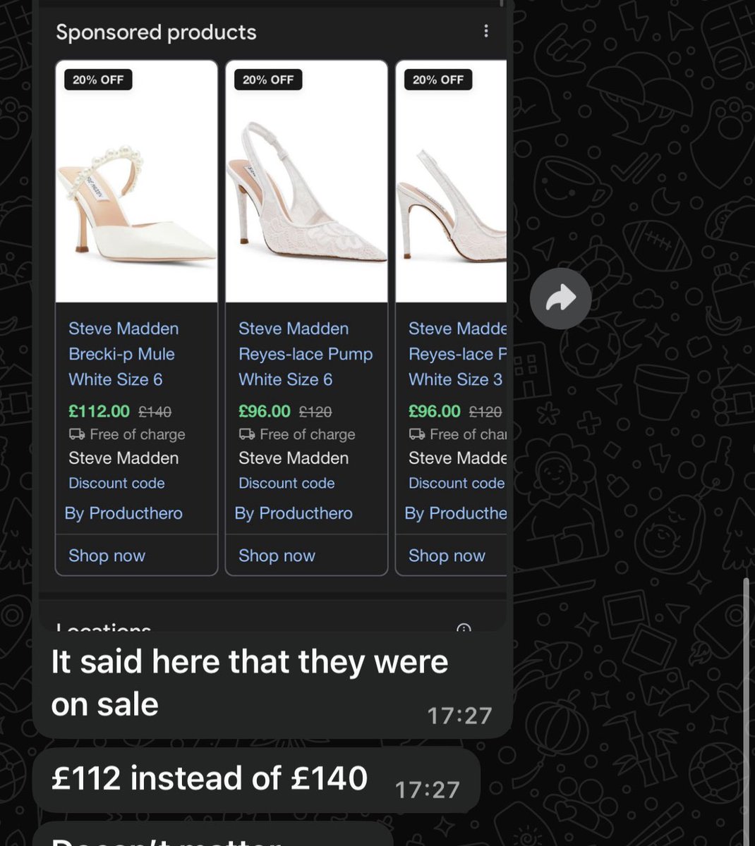 LoweMariette's tweet photo. @SteveMadden  shoes advertised for £112 but when you go to site £140 ?? https://t.co/MLLMQKY43x