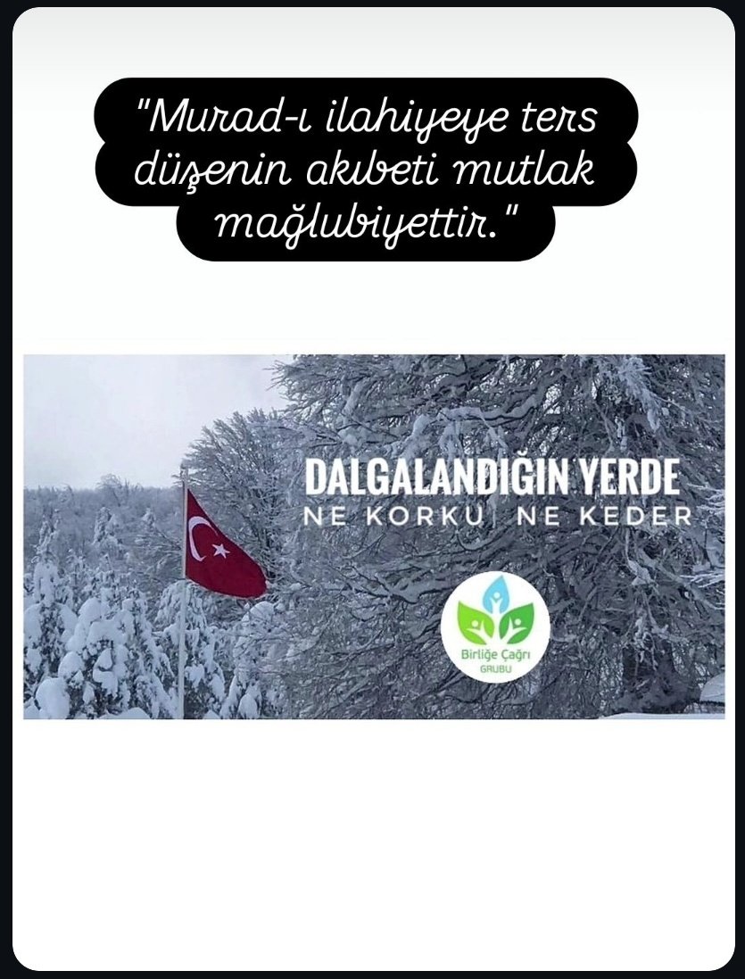 sabri_kizilkaya's tweet photo. "Murad-ı ilahiyeye ters düşenin akıbeti mutlak mağlubiyettir."

Dalgalandığın yerde ne korku ne keder...🇹🇷 https://t.co/ppMBnXOiwt