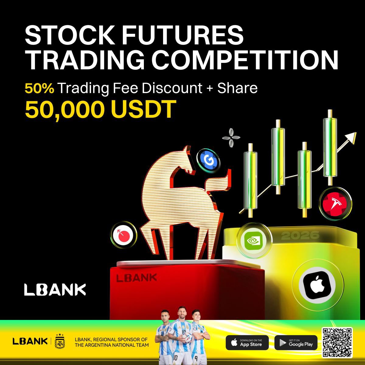 Markets don’t sleep, and now stocks are fully in play too.

I’m joining the Stock Futures Trading Competition on <a href="/LBank_Exchange/">LBank.com</a>, and this one actually looks solid. Whether you’re leaning bullish or bearish on $TSLA and other major stocks, there’s room to trade both sides.

❏
