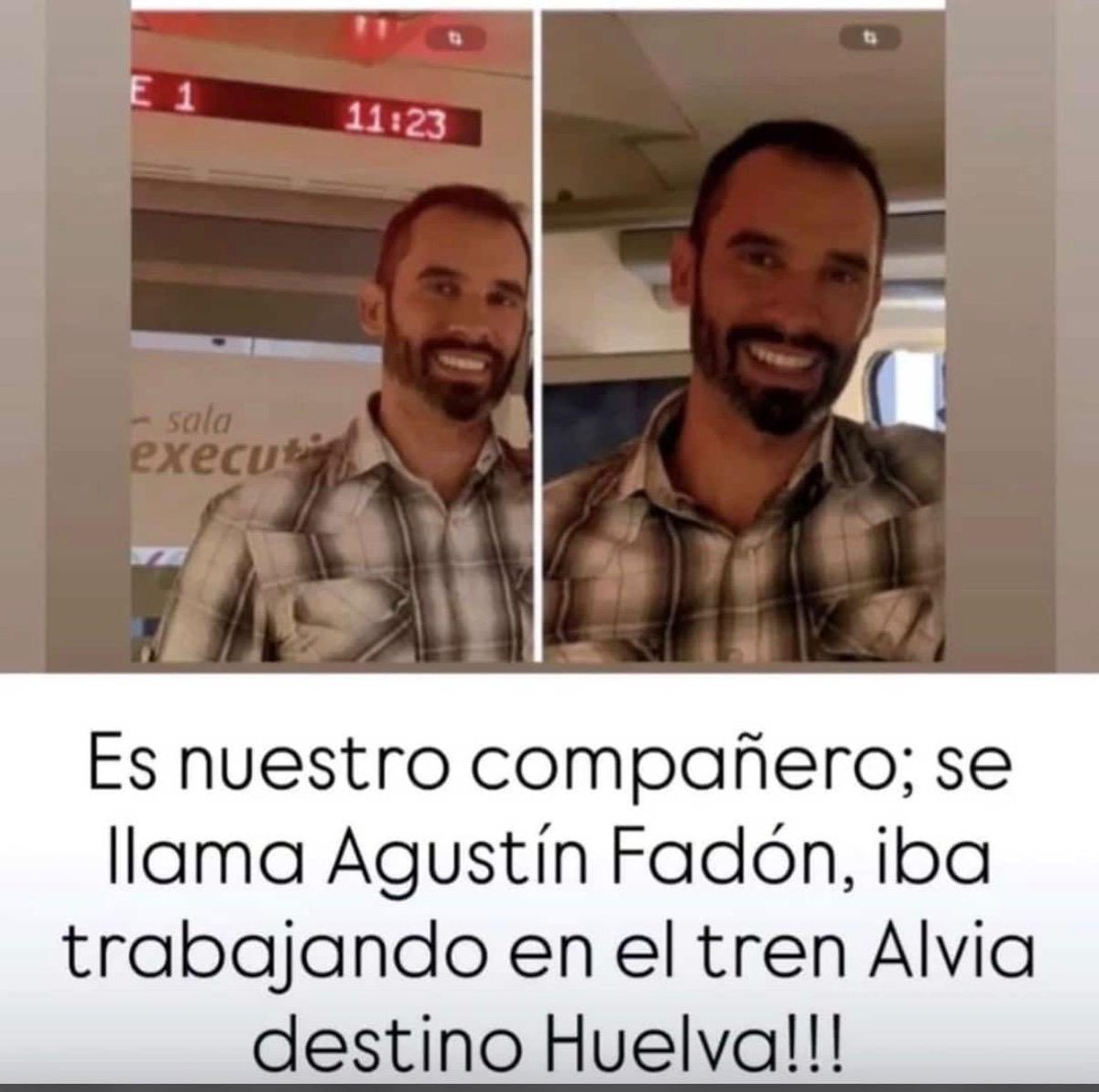 Os ruego difundáis la foto, está desaparecido  en el accidente de de Adamuz!!