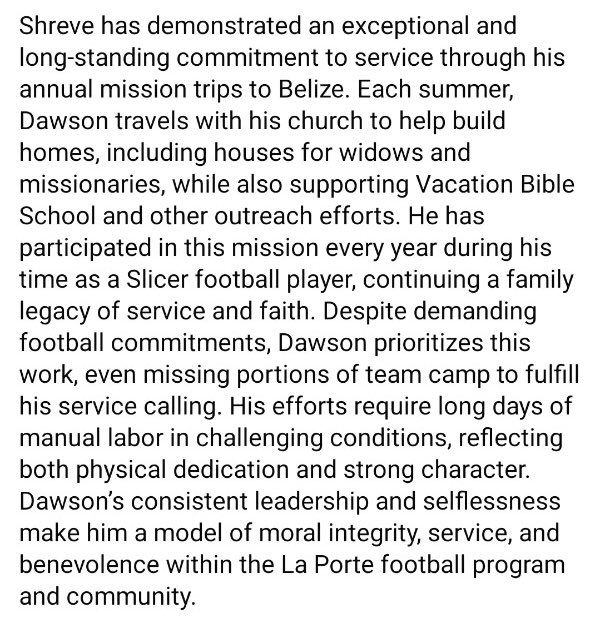 LaPorte Slicers Football tweet media