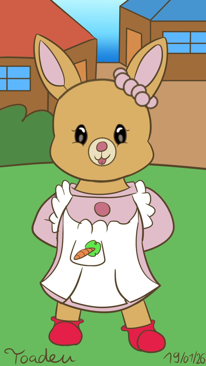 A second drawing of Maple Town for good measure. (Patty Rabbit)
Un deuxième dessin de Maple Town (Les Petits Malins) pour la peine.
念のため、メイプルタウンの2枚目の絵。（パティ・ラビット）
#Mapletown #Lespetitsmalins #メイプルタウン物語 
<a href="/ToeiAnimation/">Toei Animation</a> <a href="/ToeiAnimationEU/">Toei Animation Europe</a>