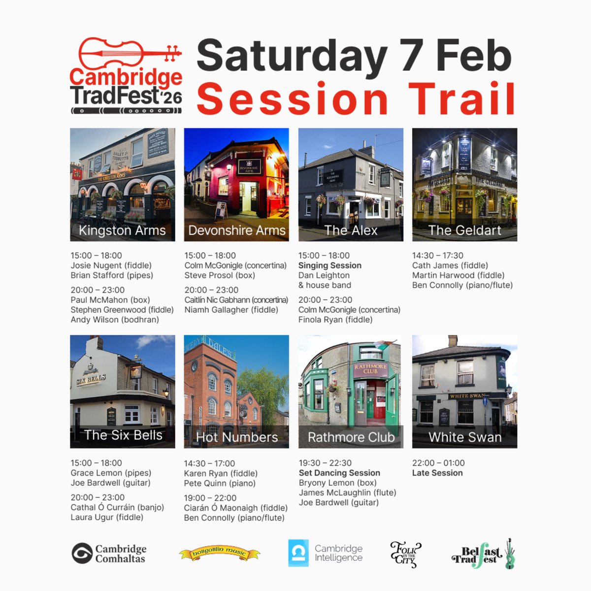 TheAlexCB1's tweet photo. We’re on the Trad Fest Trail! 🎻🎶
Drop in on 7 February as you wander down Mill Road with Trad Fest for a full day of Irish music and dance.
More details at https://t.co/hk0GpZmrhv 🌍 https://t.co/vWSHKFVM6h