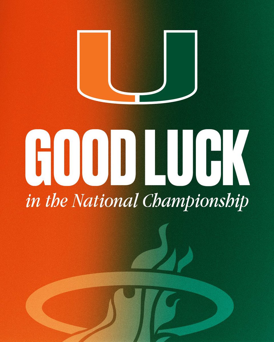 WillManso's tweet photo. The Heat, Dolphins, Panthers and Marlins all taking to social media to wish the Canes good luck tonight 🙌🏻 https://t.co/9zv7gw4lEN