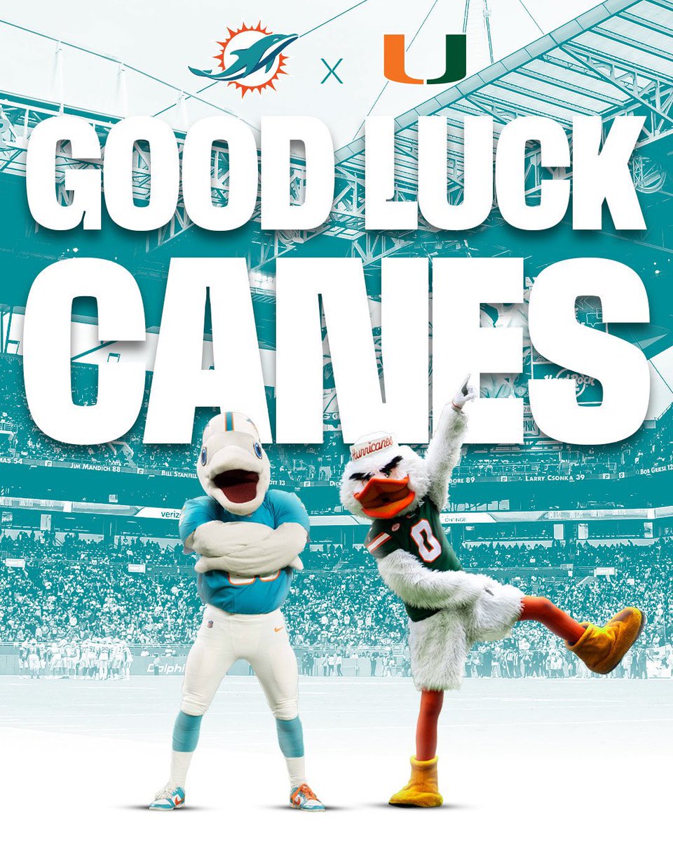 WillManso's tweet photo. The Heat, Dolphins, Panthers and Marlins all taking to social media to wish the Canes good luck tonight 🙌🏻 https://t.co/9zv7gw4lEN