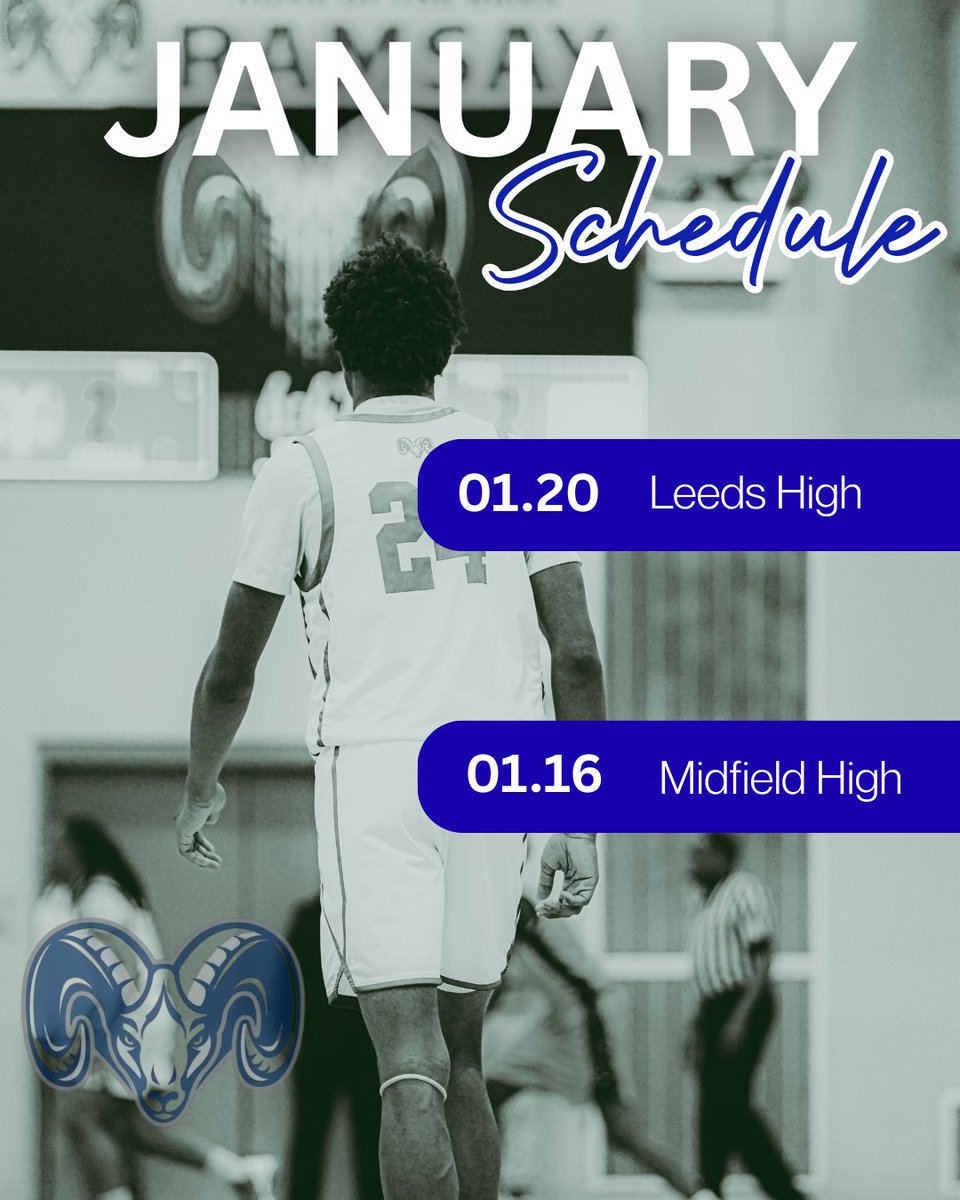 Camcertified101's tweet photo. 🏀 THIS WEEK’S SCHEDULE 🏀
Cameron Blankenship and the Ramsay Rams are back in action!
✨ Senior Night TOMORROW vs. Leeds High ✨
Come out, show love, and support our seniors as we defend home court. Let’s pack the gym!
#RamsayRams #SeniorNight #RamsayBasketball https://t.co/OakprxMqln