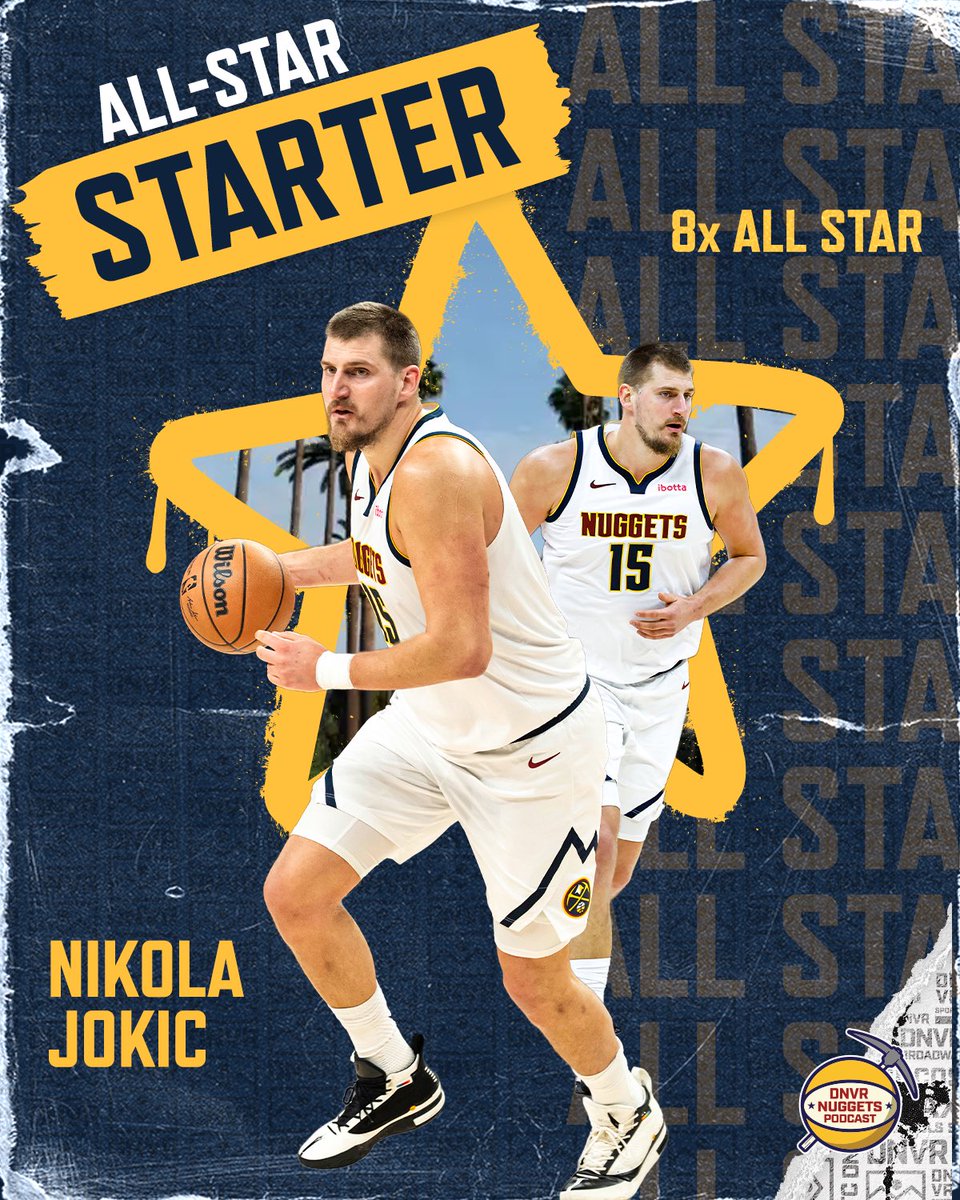 DNVR_Nuggets's tweet image. 𝑩𝑹𝑬𝑨𝑲𝑰𝑵𝑮: Nikola Jokic is an All-Star starter 🃏