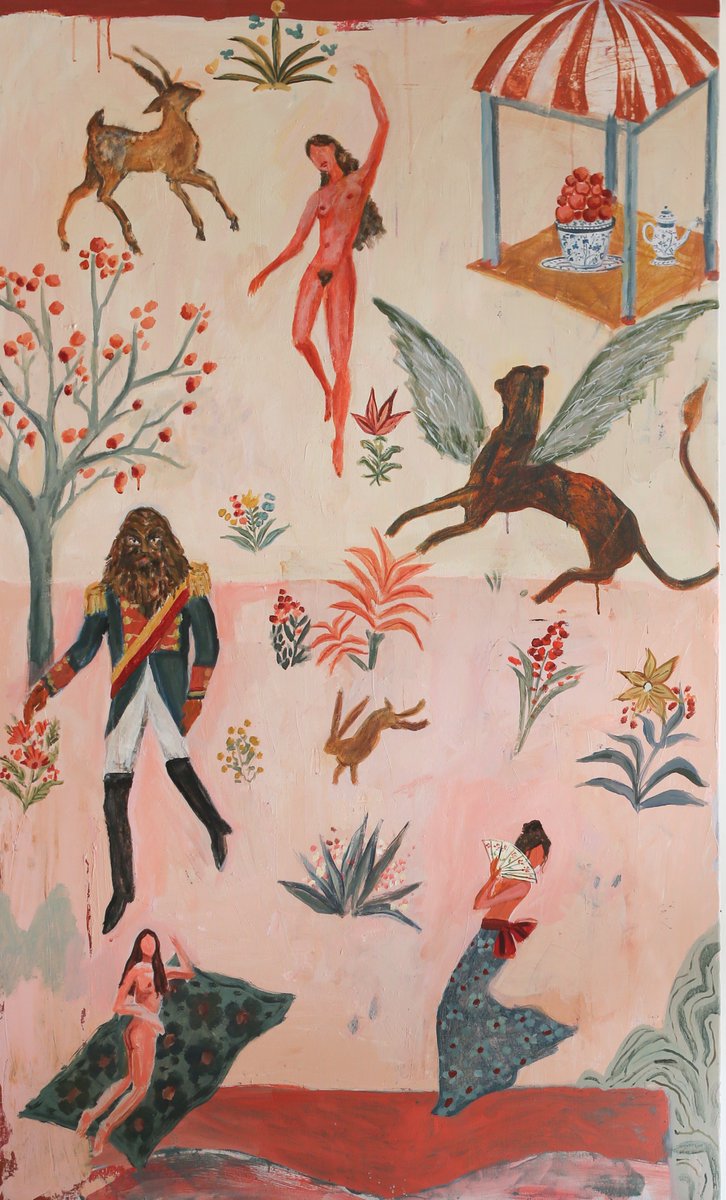 JaneDashley's tweet photo. Great question, currently the only man admitted into my painting universe the is the Beast and that is only because he is very sexy. We are taking applications but unfortunately only men that are mythological sex symbols are being considered at this time. https://t.co/zS5ia5fdoy
