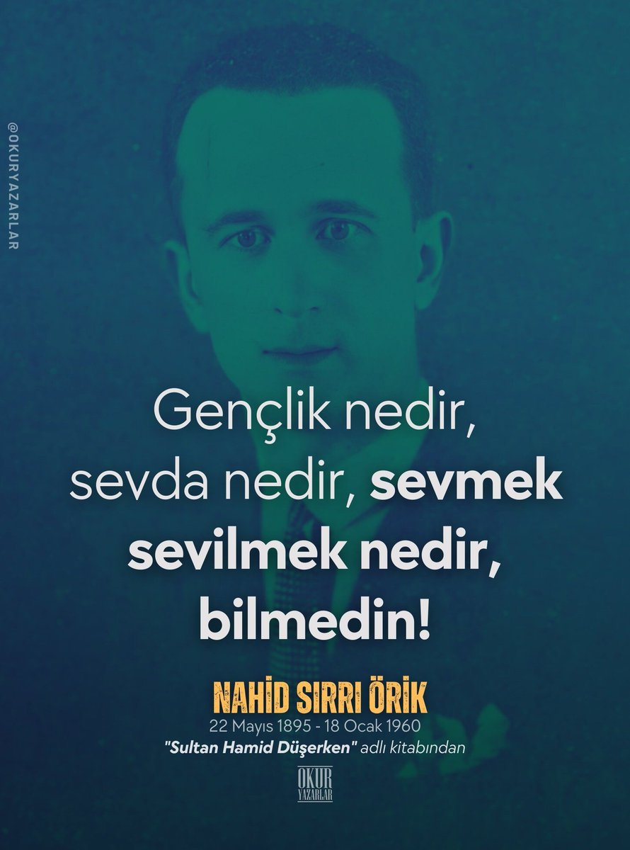 okuryazarkafe's tweet photo. Nahid Sırrı Örik https://t.co/2TKf0LLcEu
