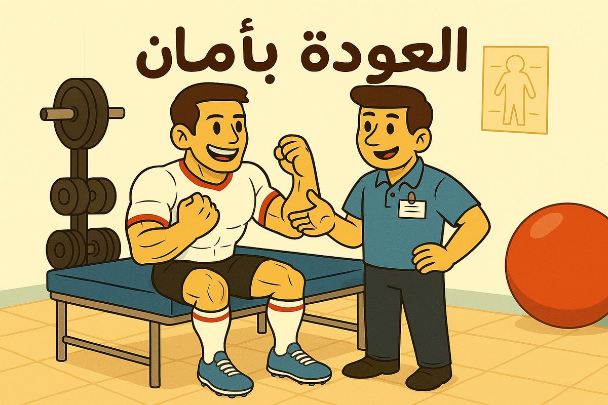 “إذا تعافيت من الاصابة ≠ لا يعني انك جاهز للعب ”

واحدة من أكثر المغالطات شيوعًا عند الرياضيين.
التأهيل لا ينتهي بنهاية الألم، بل يمر عبر مراحل واضحة.

📌 حسب بيان الإجماع العالمي في  (2016)، العودة للملاعب ليست مراحل منفصلة ( تأهيل ثم رجوع للملعب )!! 

⚠️ بل Continuum ( اي