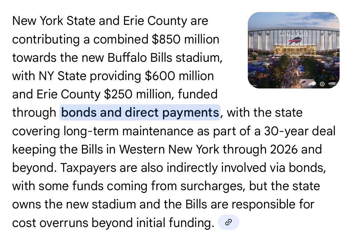 <a href="/DDawkins66/">Dion Dawkins</a> <a href="/BuffaloBills/">Buffalo Bills</a> #BillsMafia should all have had to vote whether to keep Sean McDermott on as coach or not, considering that ordinary New Yorkers &amp; residents of Erie County are now shareholders in the construction of the new stadium. If Pegula wanted sole control, pay for your own stadium.