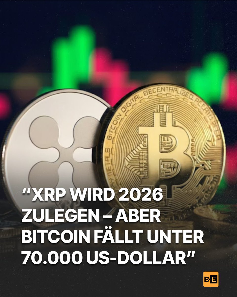 🔮 Krypto-ETF-Experte überrascht: „XRP legt 2026 zu – Bitcoin fällt unter  70.000 USD“ 📉 Eine provokante Prognose sorgt für Diskussionen: Ein  Krypto-ETF-Experte rechnet damit, dass Bitcoin 2026 unter die Marke von  70.000