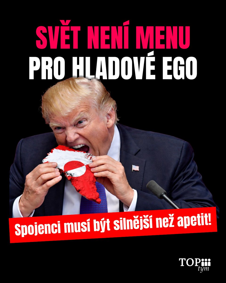TOPtym's tweet image. Grónsko není na prodej! 🇬🇱
Stojíme pevně za našimi spojenci z Dánska, stejně jako celá Evropa.

Není možné, aby se hranice států měnily jen kvůli uspokojení ega. Ať už mluvíme o Grónsku, nebo o Ukrajině.