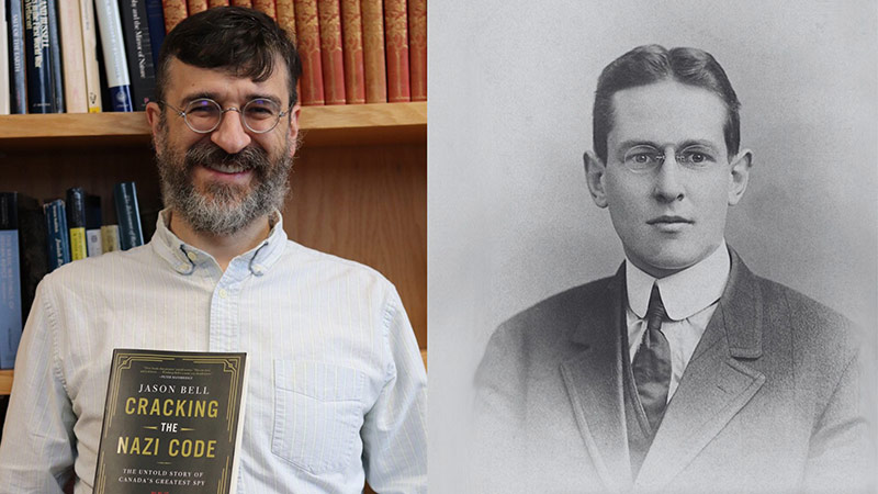 UNB's tweet image. Best-selling author and UNB philosophy professor Dr. Jason Bell shares a last name—but no relation—with Dr. Winthrop Bell, the subject of his thrilling debut non-fiction book, Cracking the Nazi Code: The Untold Story of Canada’s Greatest Spy.

Read more ➡️ bit.ly/4gvZuF1