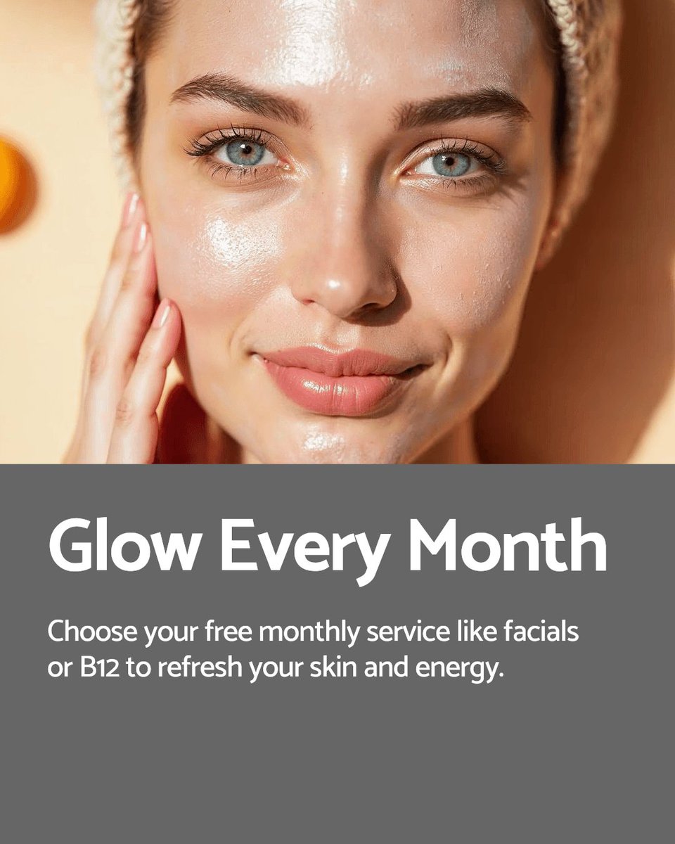 BodyUtah's tweet image. Ready to glow every month? Choose your complimentary service with Go &amp;amp; Glow—facials, microdermabrasion, B12, and more. Member-only perks included. DM us to enroll and start your glow-up today! #HolladayUtah