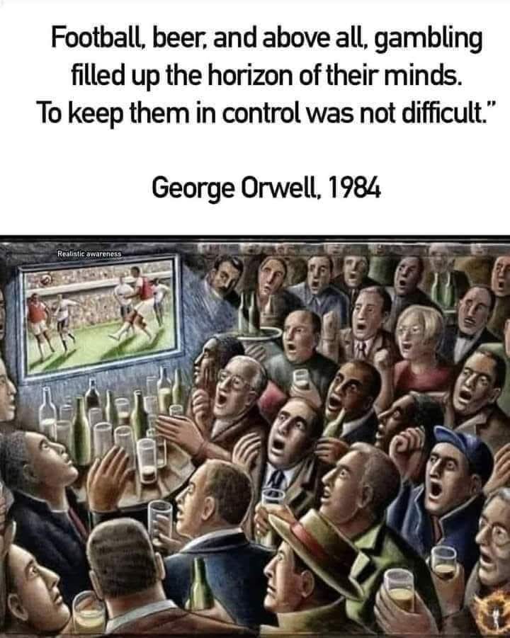 So, so true. The people are faced with the future of their children being destroyed...and STILL they keep talking sport and nonsense...