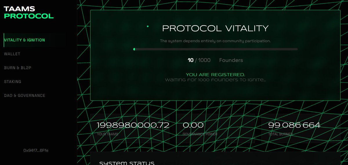 satoshi_earn's tweet photo. TAAMS Protocol | Plateforme Complète https://t.co/gd6ihgFYnh