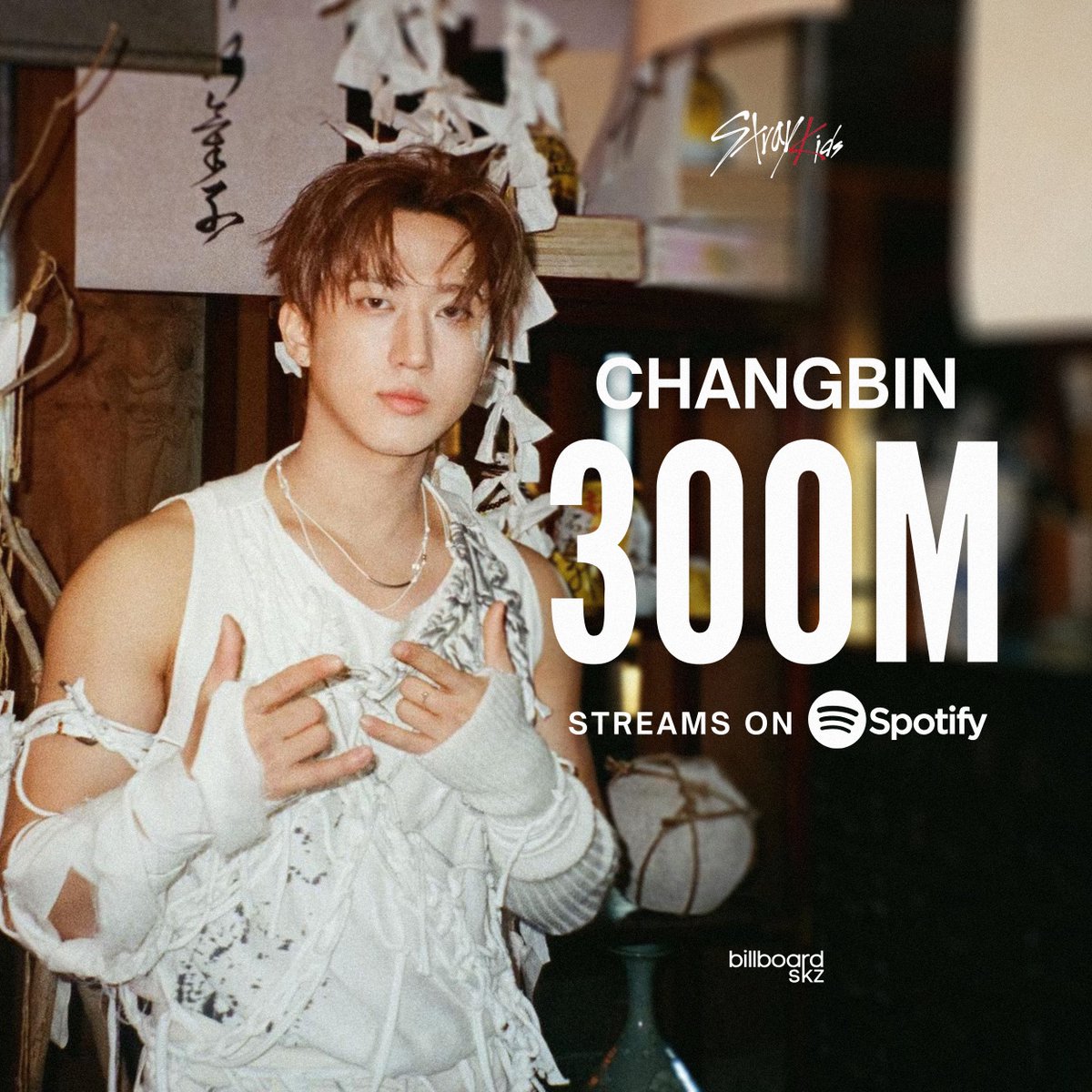 billboardskz's tweet photo. #Changbin of @Stray_Kids has already surpassed 300M streams on Spotify.

#StrayKids #스트레이키즈 https://t.co/acFOUAsBSH