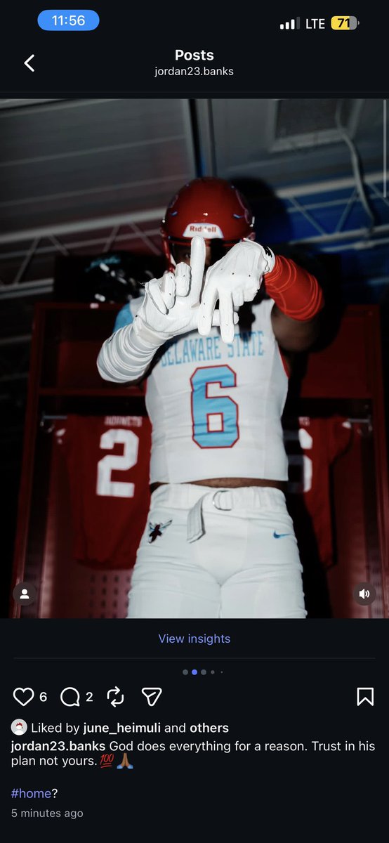 Jordan Banks transfer portal LB 6’2-230 tweet media