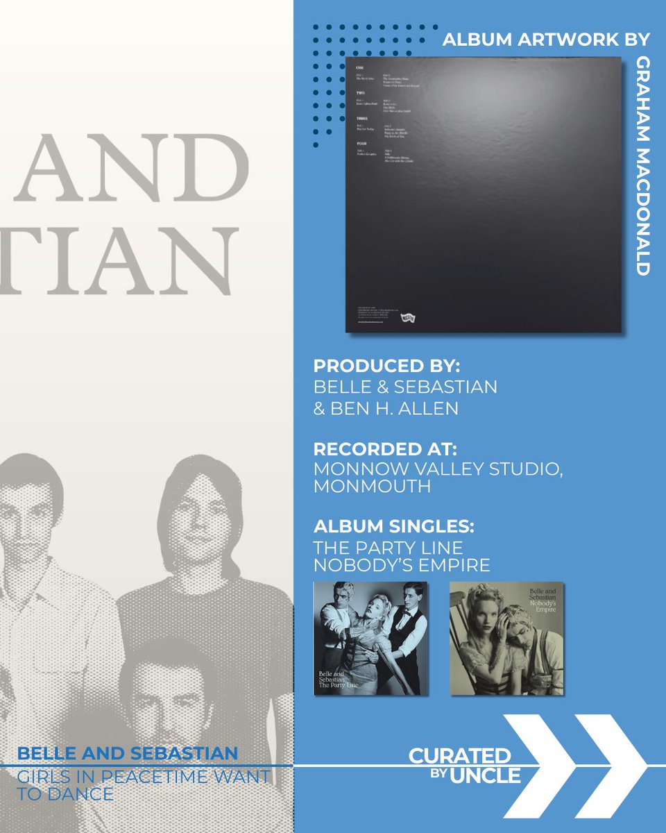 CuratedByUncle's tweet photo. 📆 Released On This Day In 2015 🎶 

Belle And Sebastian | Girls In Peacetime Want To Dance 

11th Anniversary Vinyl Album Review 🎧 

#belleandsebastian #onthisdayinmusic #indiepop #artpop #musicrecommendation https://t.co/0CkIL00rbX