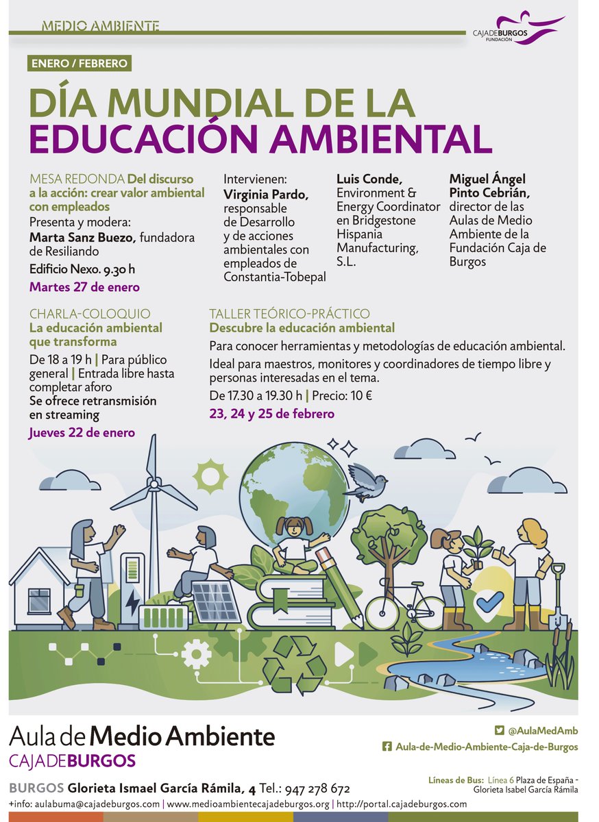 AulaMedAmb's tweet photo. Estas son nuestras propuestas para celebrar el próximo 𝗗𝗶́𝗮 𝗜𝗻𝘁𝗲𝗿𝗻𝗮𝗰𝗶𝗼𝗻𝗮𝗹 𝗱𝗲 𝗹𝗮 𝗘𝗱𝘂𝗰𝗮𝗰𝗶𝗼́𝗻 𝗠𝗲𝗱𝗶𝗼𝗮𝗺𝗯𝗶𝗲𝗻𝘁𝗮𝗹 en Burgos, Palencia y Valladolid

¡Os esperamos!

➕ info: https://t.co/bKJ9EqQ1fk
#DíaInternacionaldelaEducaciónAmbiental https://t.co/3wS8j2mHSO
