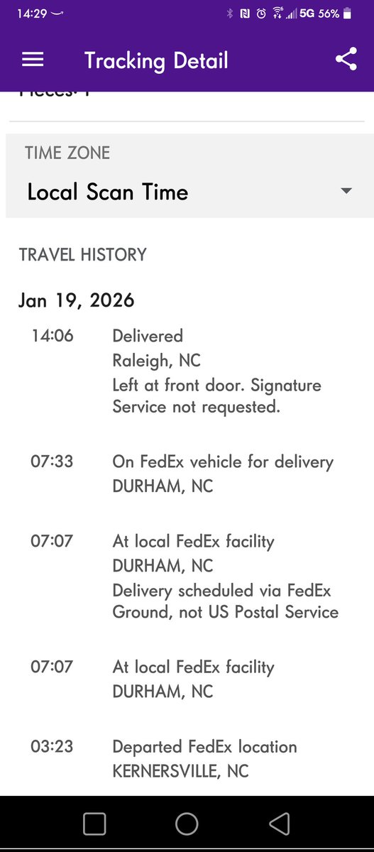 CruzanBlue's tweet photo. @FedExHelp  @FedEx 

My package was not delivered to my house and I have no way of knowing where it was delivered since it wasn't "left at the front door". Virtual assistant was no help at all. Just how am I supposed to get my package? https://t.co/Op2gxYgVOM